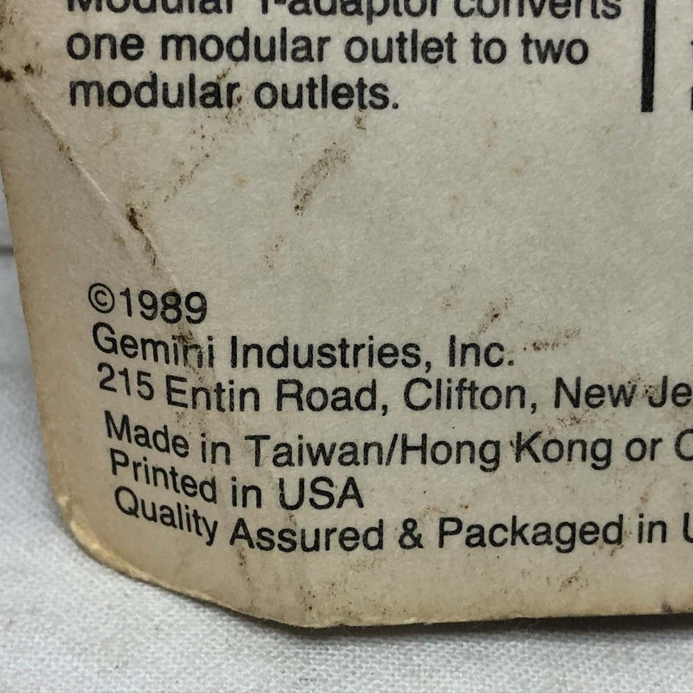 Gemini Modular Wall Jack in Original Package