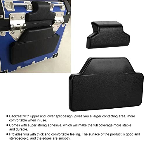 Rubber Rear Pad Saddlebag Trunk Passenger Backrest with Upper & Lower Split