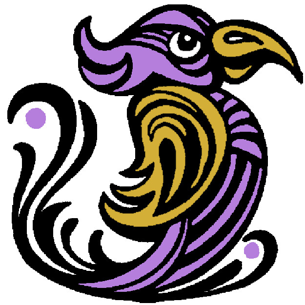 30 Custom Purple Artistic Bird Personalized Address Labels