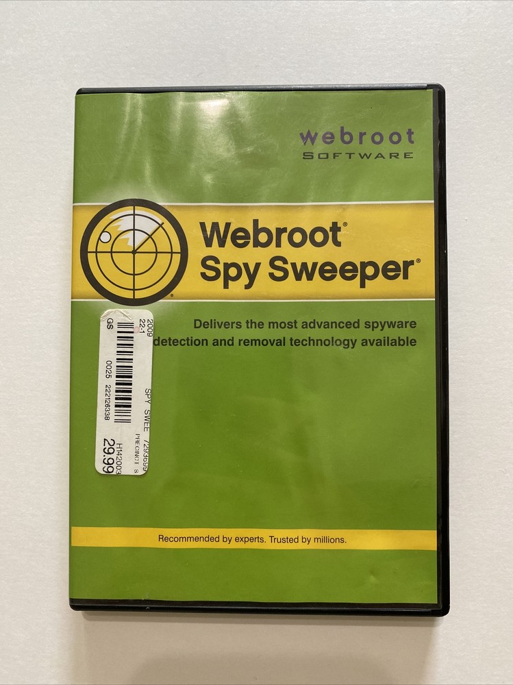 Webroot Spy Sweeper (Windows 98 SE, 2000, Me, XP) CD W/ KEY