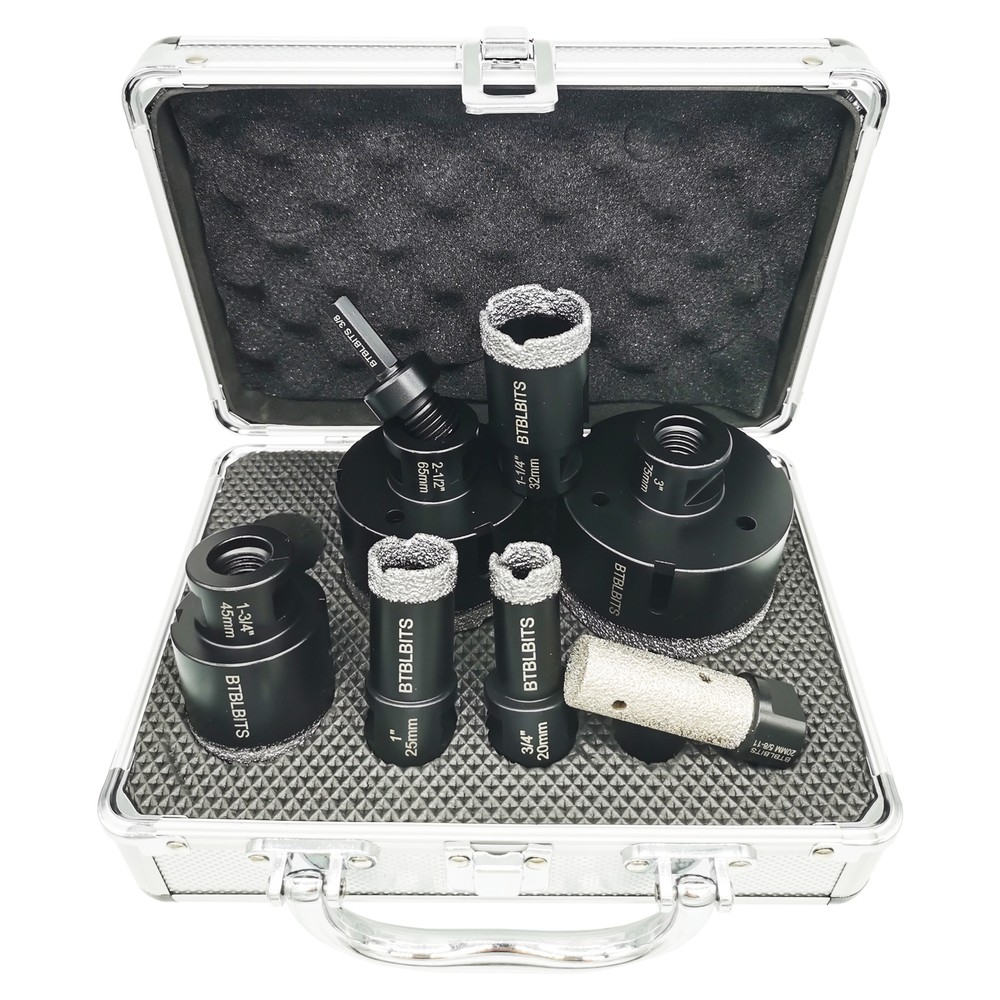 Diamond Drilling Bit Set for Ceramic Granite Tile Hole Saw Cutter Tool 8pcs Box