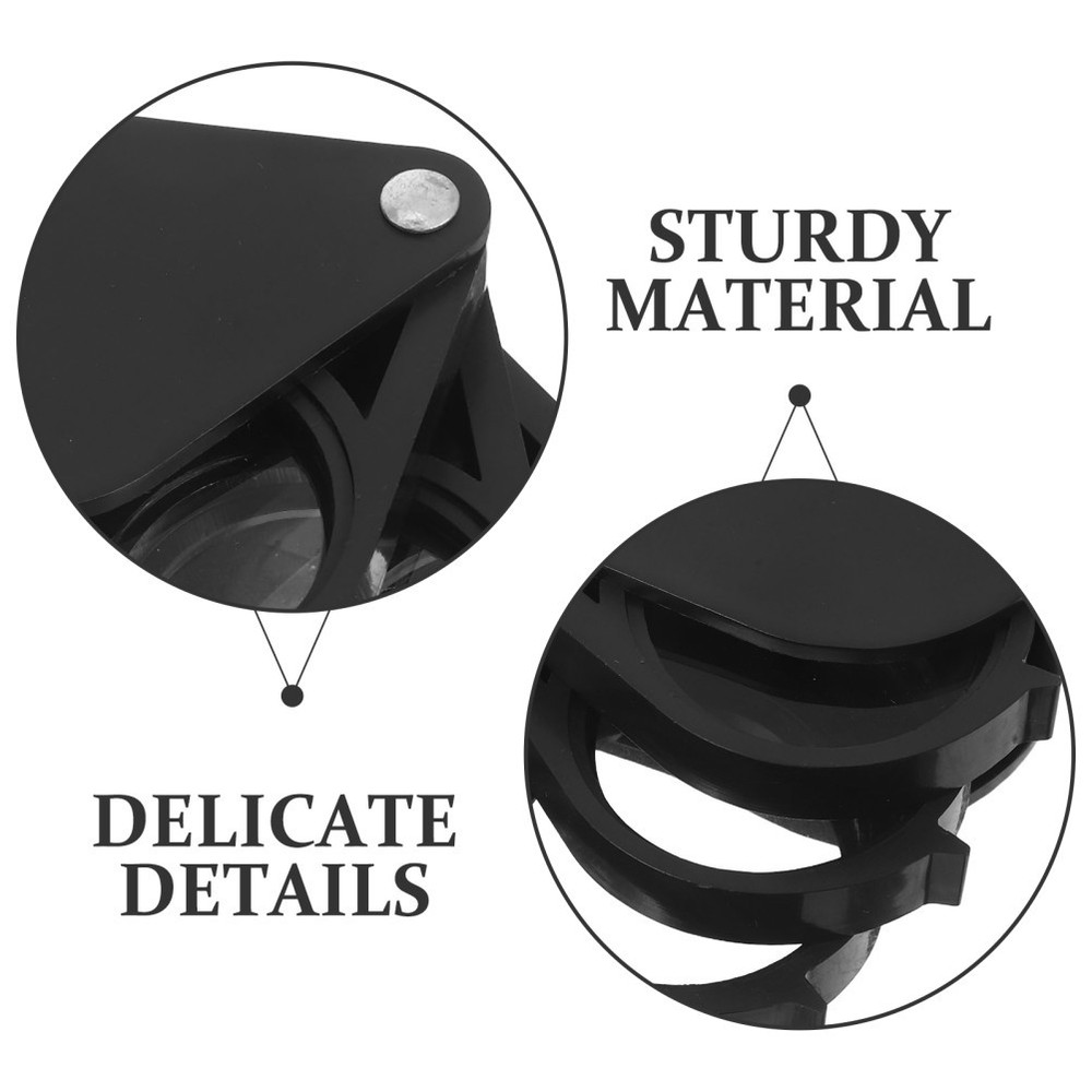 2 PCS Pocket Magnifying Glass Folding Acrylic Foldable Magnifier