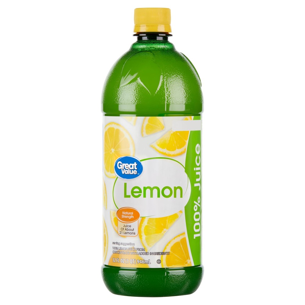 (12 pack) Lemon 100% Juice, 32 fl oz