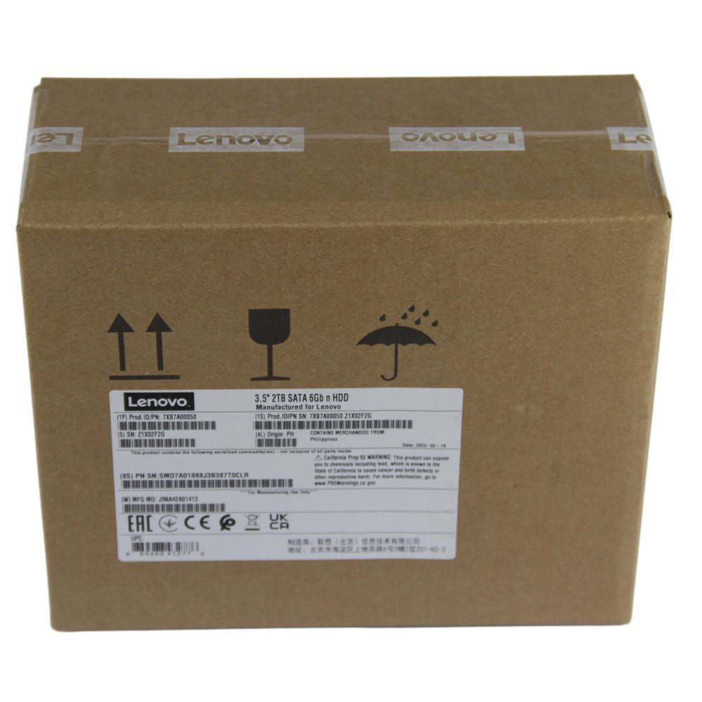 OneBrand New Lenovo 7XB7A00050 00YK039 2TB 3.5" SATA 7200rpm Internal Hard Drive