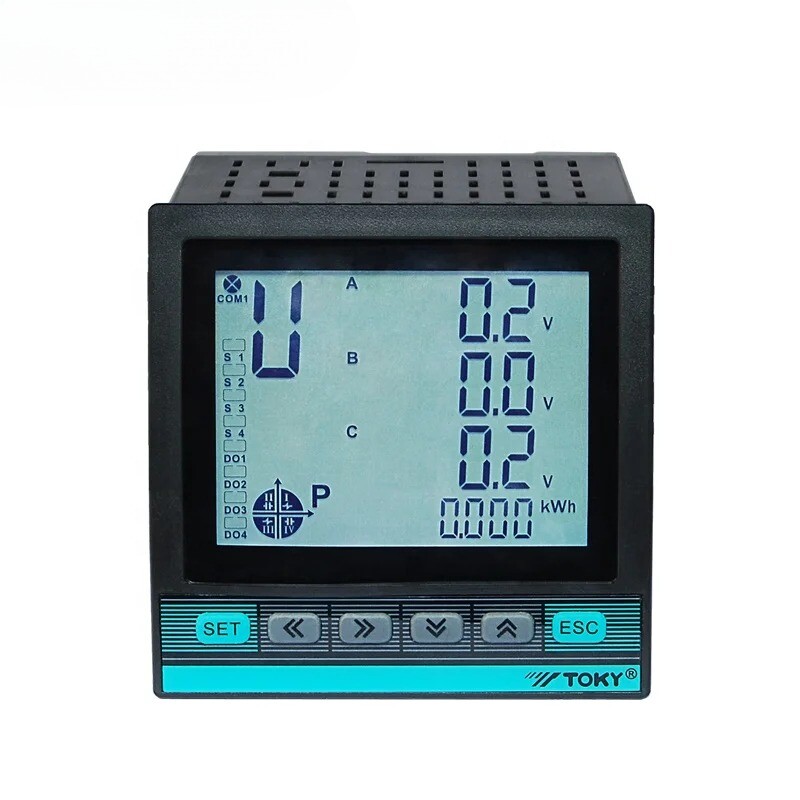 Liquid Crystal Digital Display Three-phase Intelligent Power Current Meter