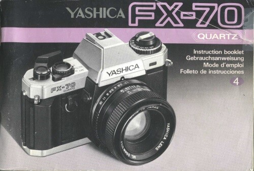 Yashica FX-70 Quartz Instruction Manual multi-language