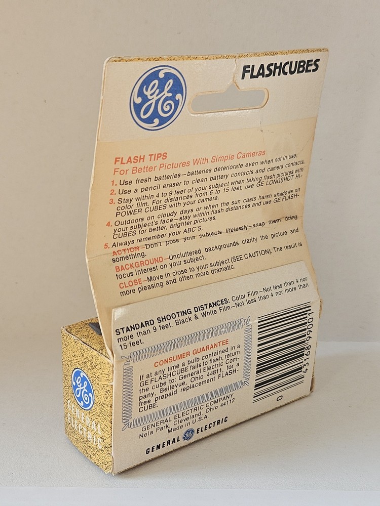 Vintage GE Flashcubes General Electric 2 Cubes 24 Flashes