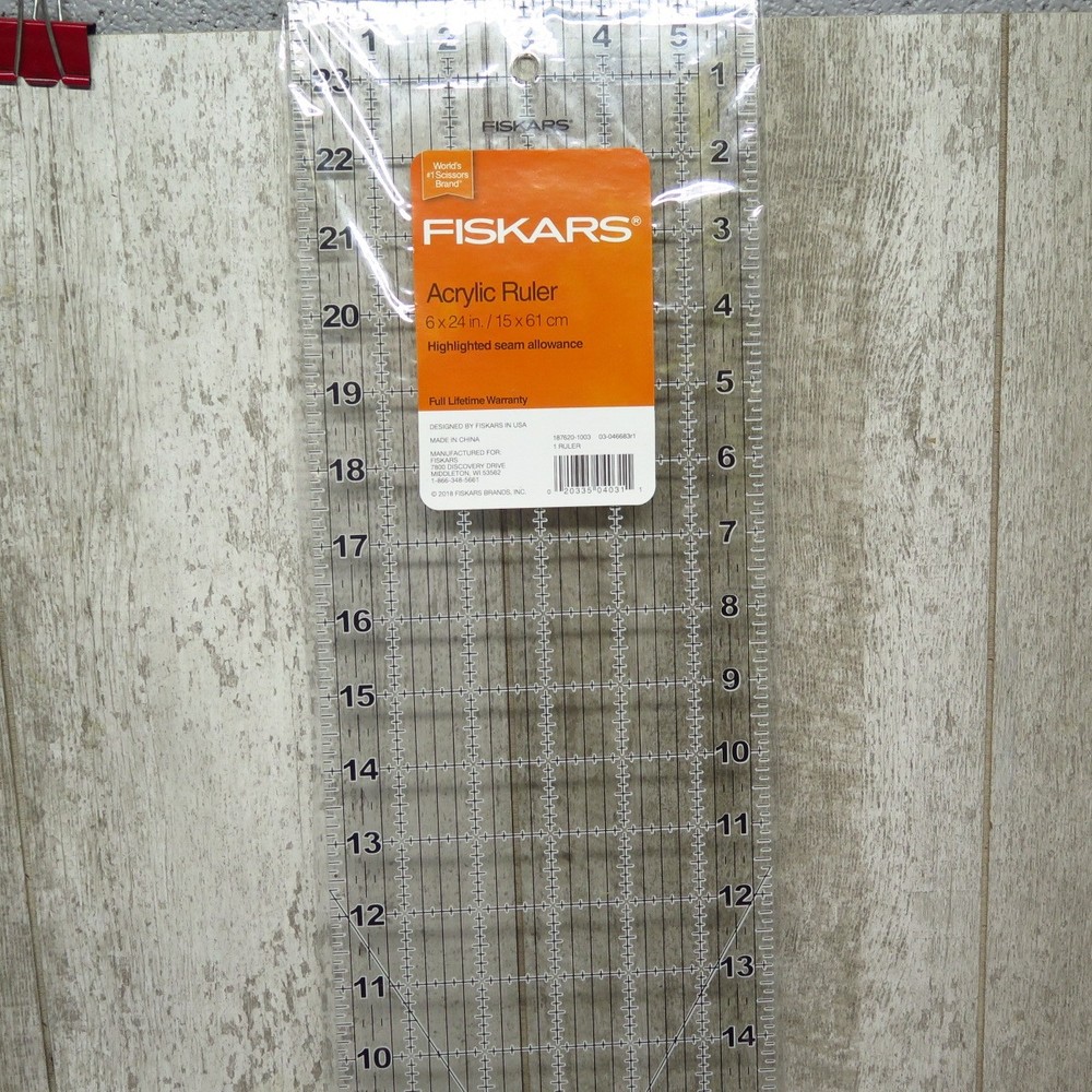 Fiskars Acrylic Ruler 6" x 24"  NEW