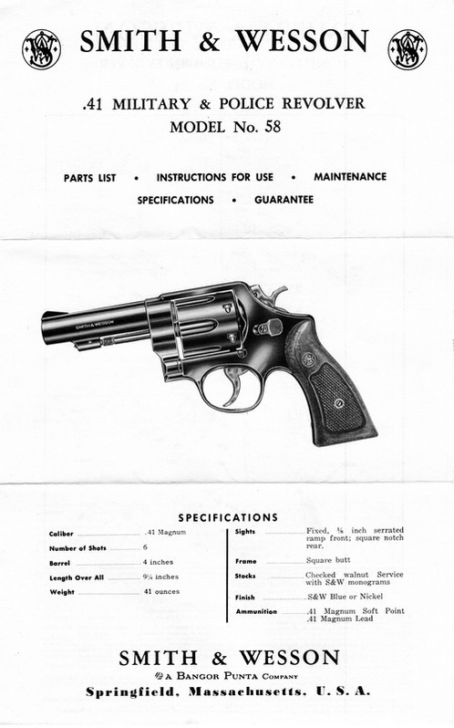 Smith & Wesson Magnum Instruction Manual