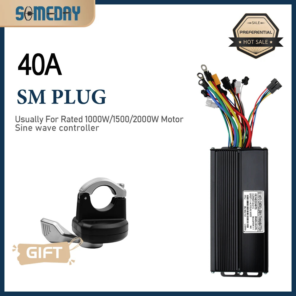 Ebike Controller 48V/72V 3 Mode Controller Sinewave 40A with Display 1000W-3000W