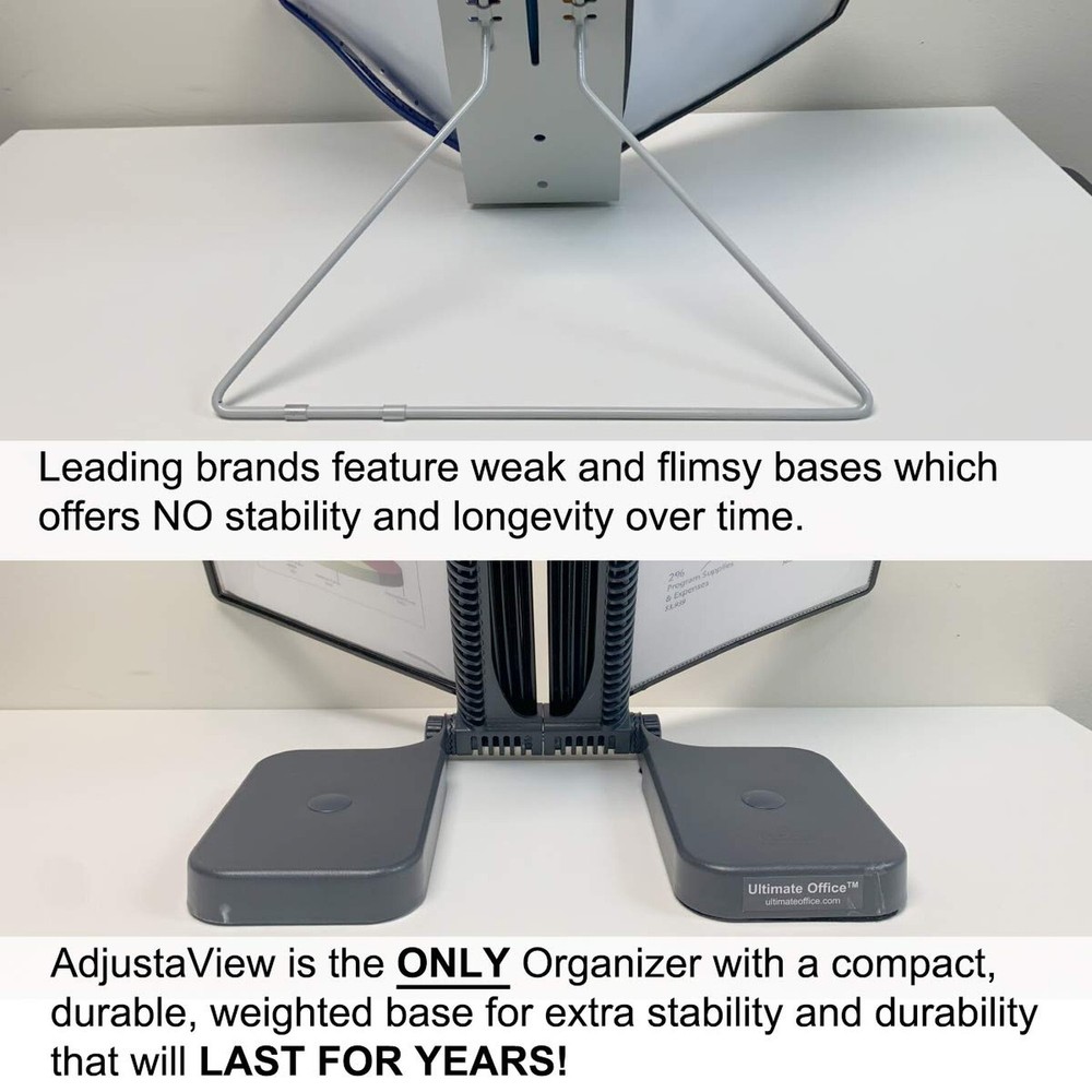 Ultimate Office AdjustaView 20-Pocket Desk Reference Organizer with Easy-Load...