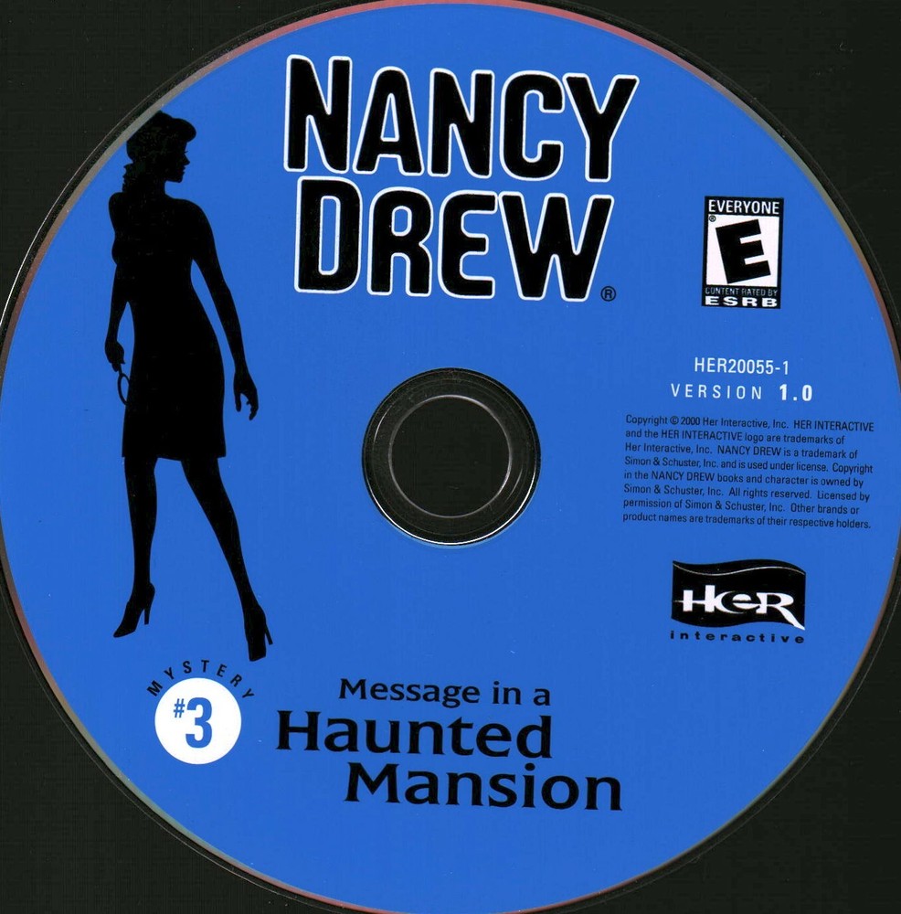 Nancy Drew: Message in a Haunted Mansion #3 (CD-ROM Game, Her Interactive)