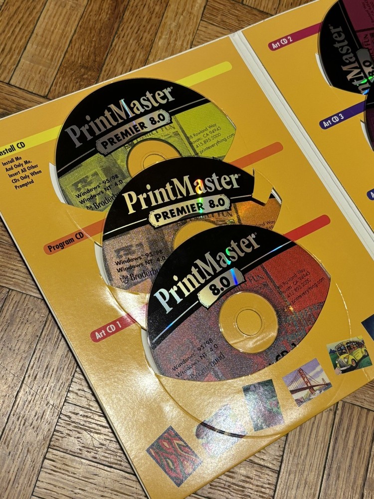 Vintage Print Master Premier 8.0 PC Software - WINDOWS 95 98