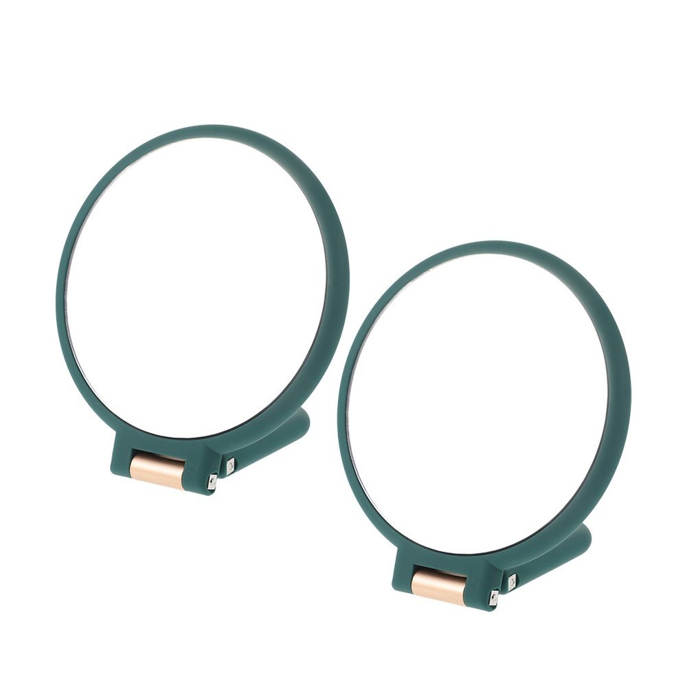 2 Pcs Double Sided Mirror Handheld Double-sided 15x Magnification