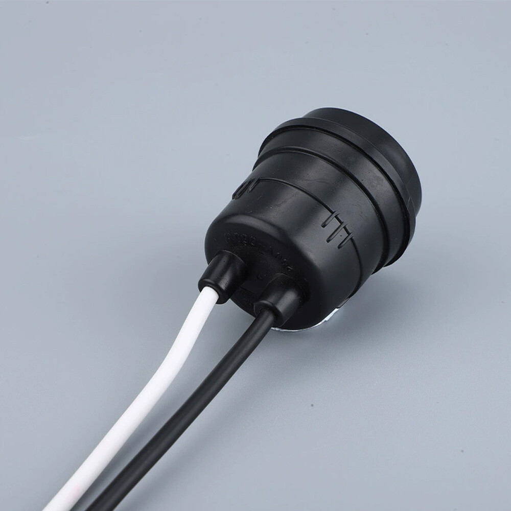 Waterproof Lamp Socket 6 Pack Black Pigtail Lamp Holder Socket E27 US