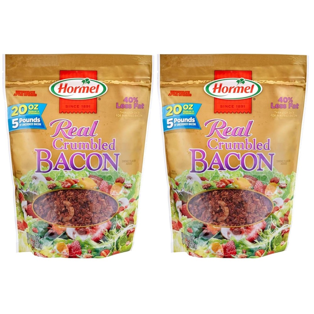 Real Crumbled Bacon Bits, 20 oz - Pack of 2