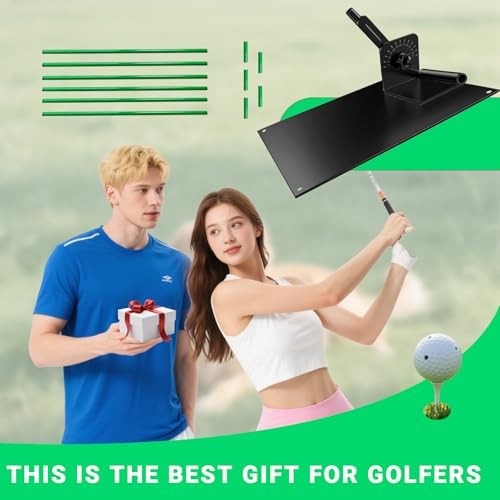 Golf Alignment Sticks System with Holder Angle Plate, Golf Trainer Aid