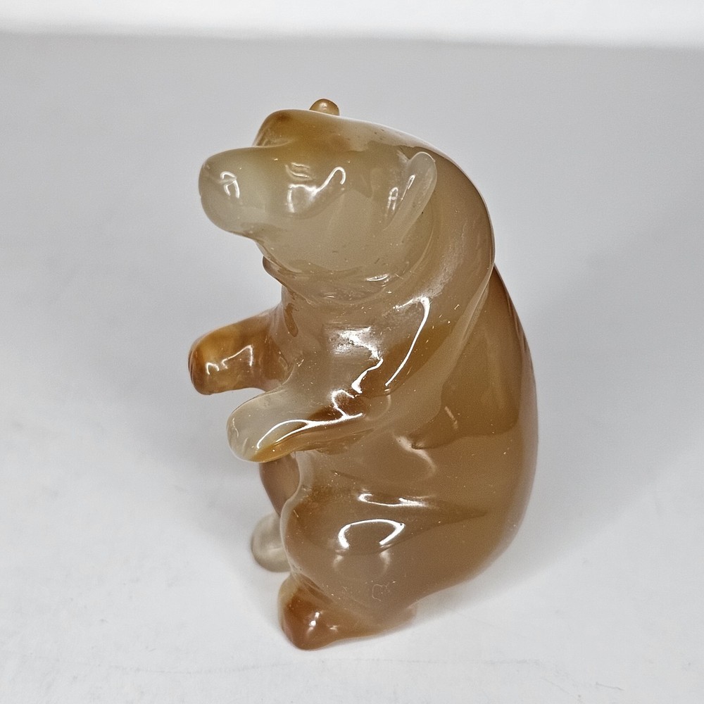 Bear Carved Carnelian Translucent Self Confidence Gemstone