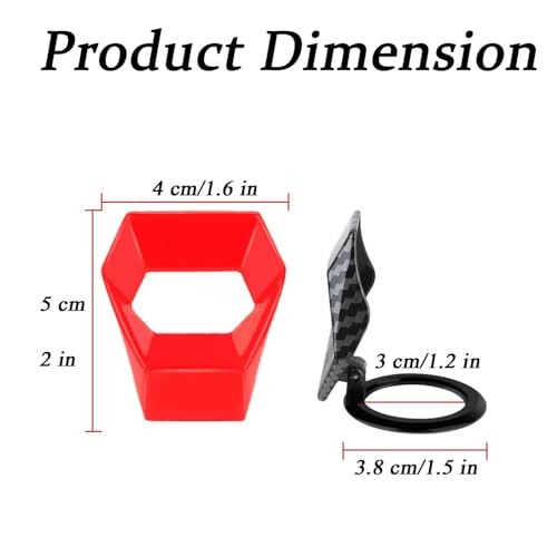 1 Pc Car Engine Start Stop Button Cover Push to Start Button Ignition Red