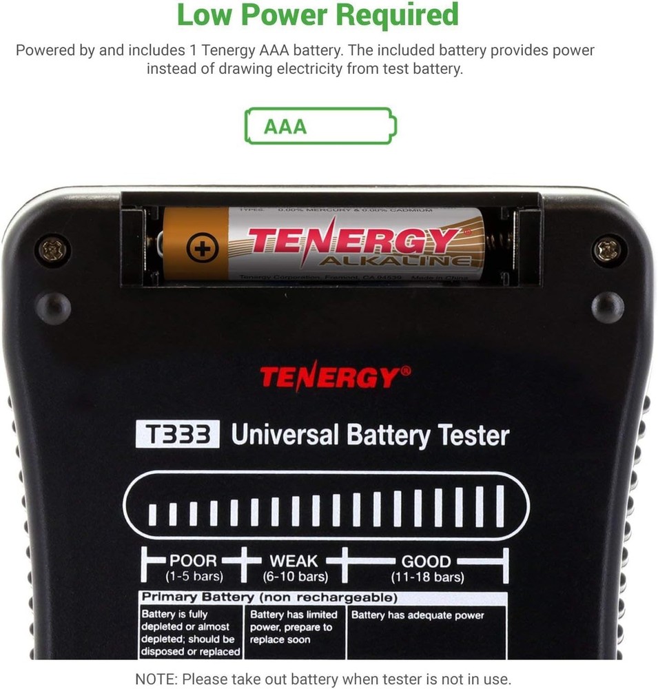 Universal Battery Tester, LCD Display, Cell Checker, Multi-Purpose Small Batt...