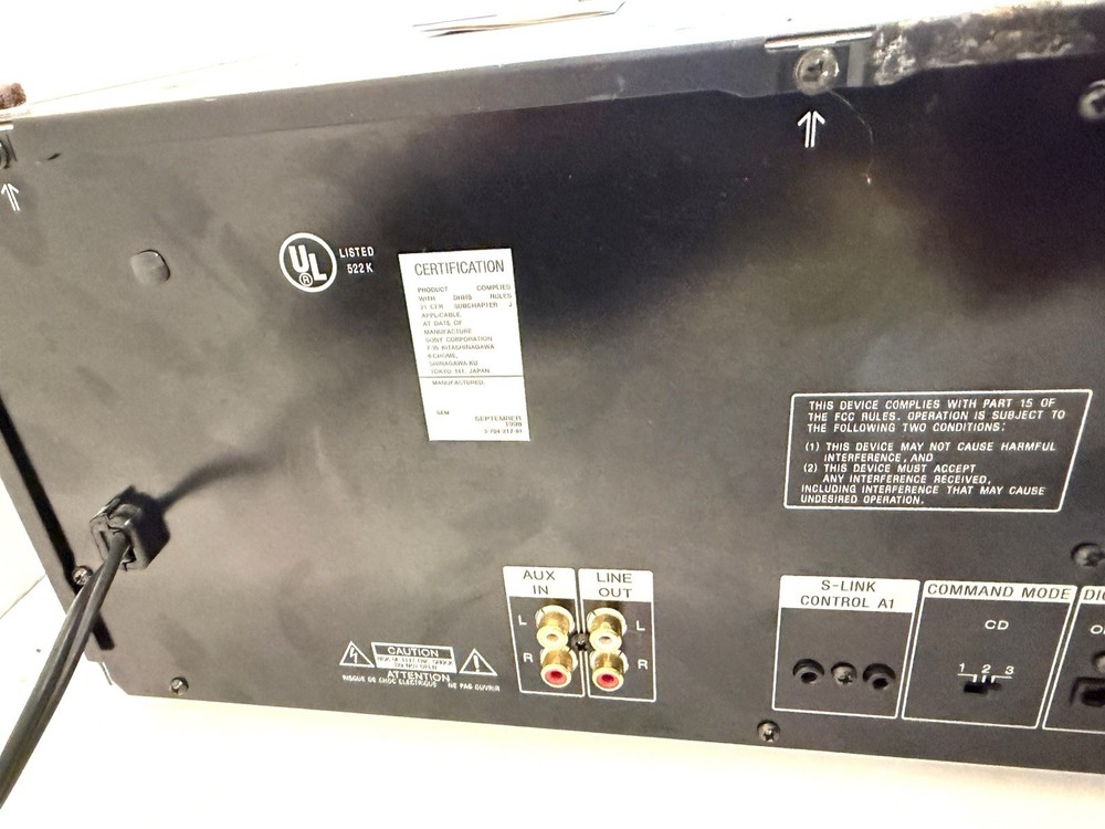 VINTAGE Sony CDP-CX70ES CD Player Mega Storage 200 CD Changer AS IS (Error Code)