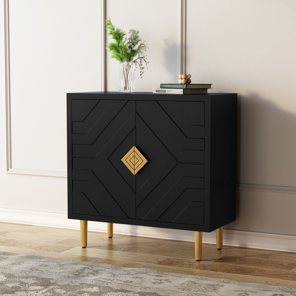 32" Modern Sideboard Accent Cabinet Kitchen Buffet Bedside Console Table w/ Door