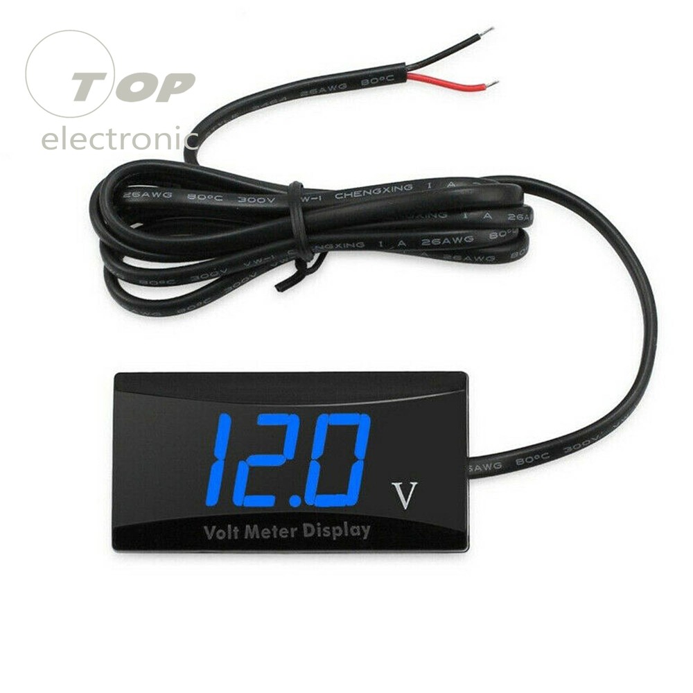 Car Motorcycle 12V Digital LED Display Voltmeter Voltage Gauge Panel Meter NEW