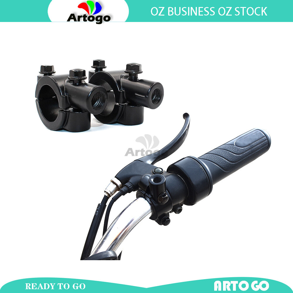M10 10mm THREAD MOTORCYCLE MIRROR ADAPTER HOLDER MOUNT CLAMP 7/8" 22mm HANDLEBAR