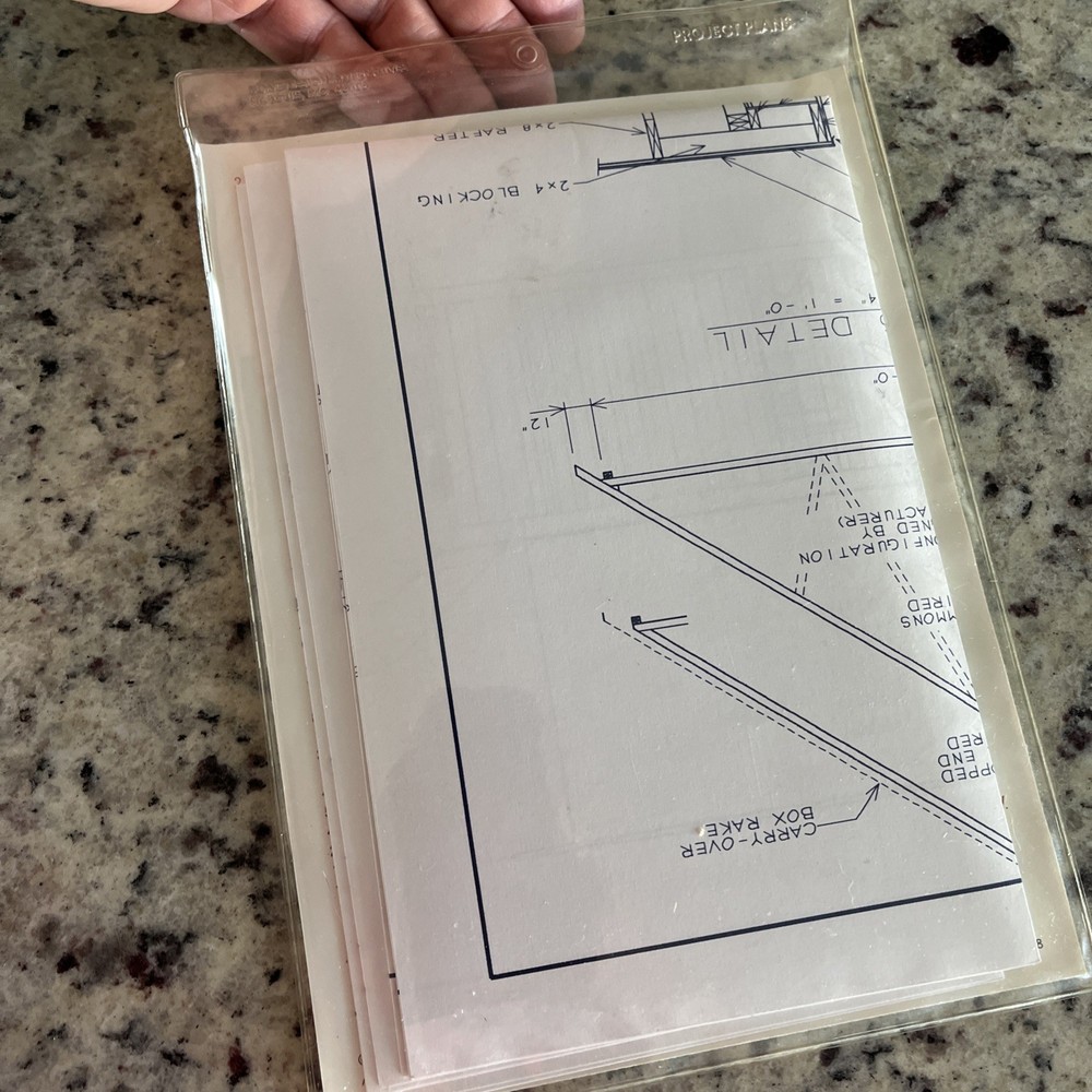 1995 2 Car Storage Garage Blueprint Pkg Complete Instructions Material List Plan