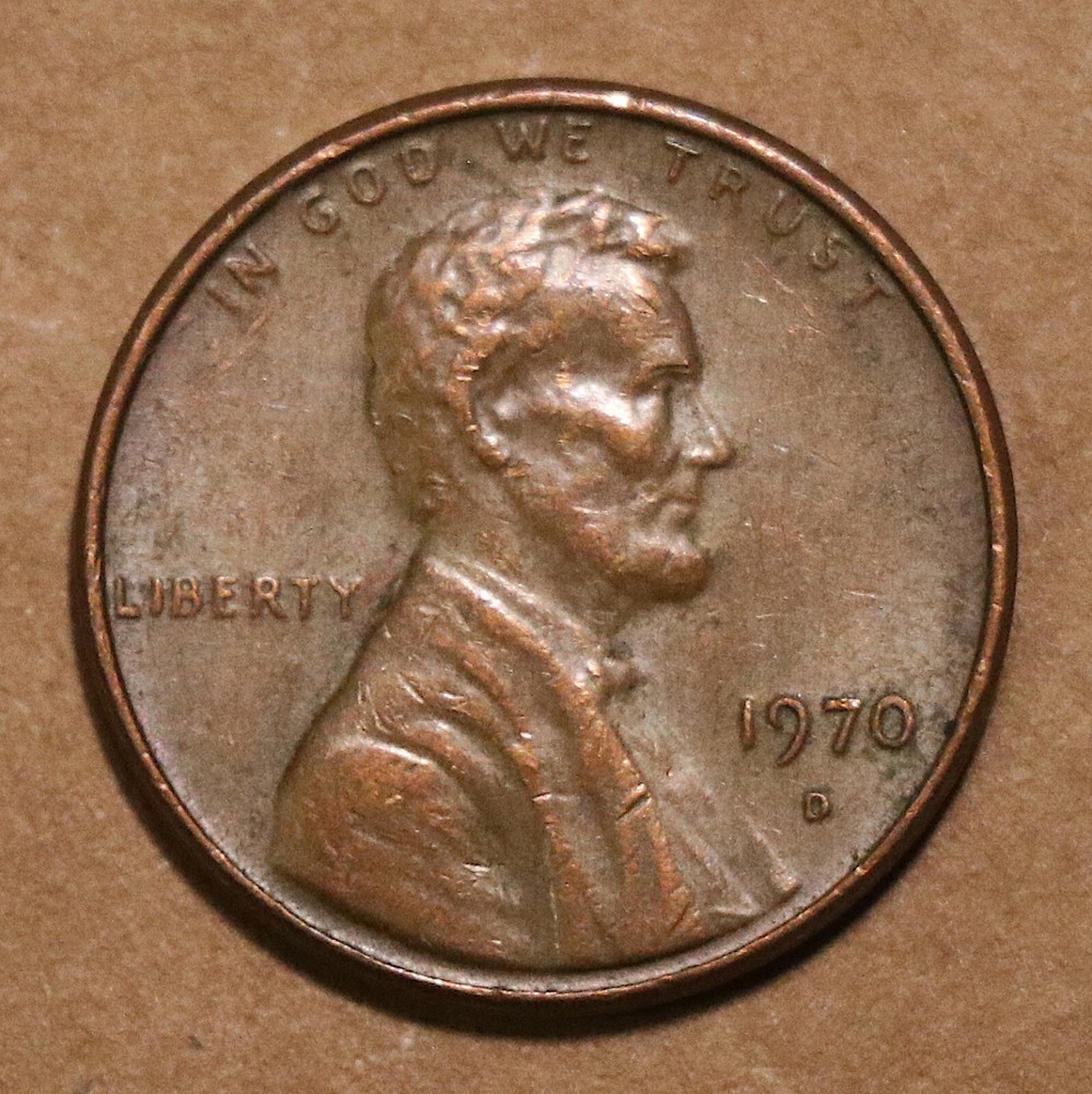 1970 D Lincoln Memorial cent