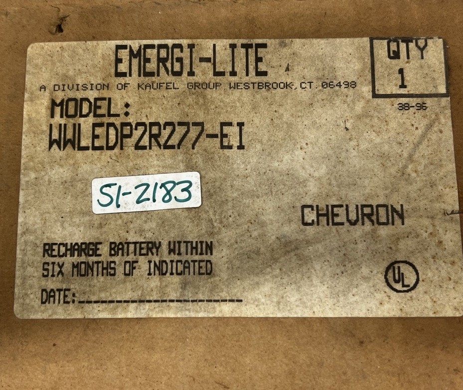 Emergi-Lite WWLEDP2R277-EI Double-sided LED EXIT light, Red