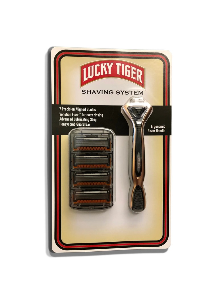 Lucky Tiger Shaving System Blades and Handle