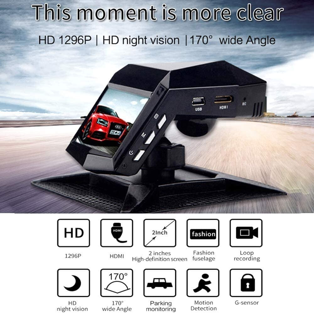 1080P Car Dash Cam DVR Video Recorder Loop Recording G-sensor Motion Detection