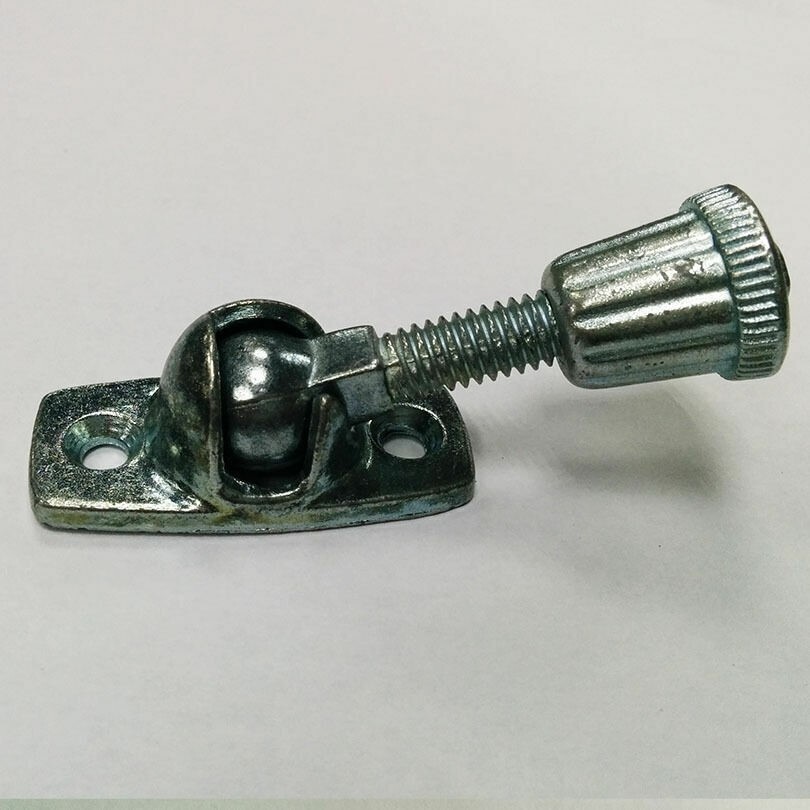 Sash Window Fastener Lock, Silver or Brass, Twist Arm & Turn Locking Knob/Nut