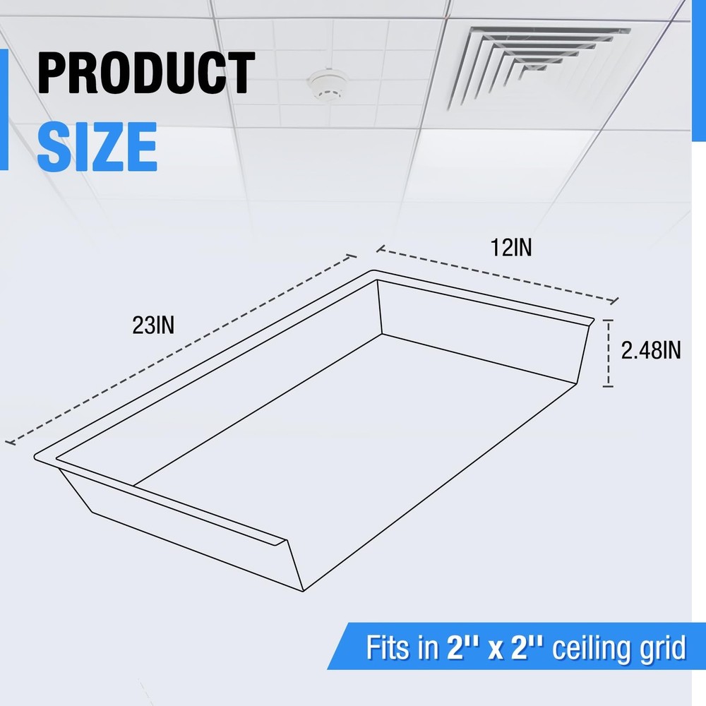 2 Pack Air Diverter (Rectangle) for 2'x2' Ceiling Air Diffuser, Redirect Airf...