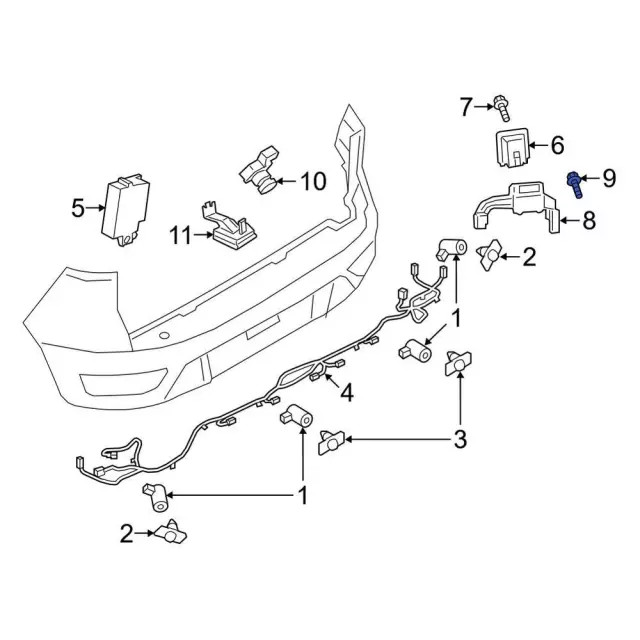 Genuine Ford Blind Spot Detection System Warning Sensor Bolt W505563S437