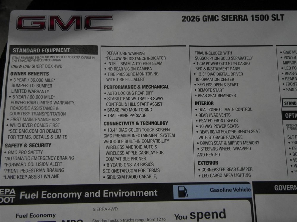 2026 Sierra 1500 SLT Upper Air Shutter