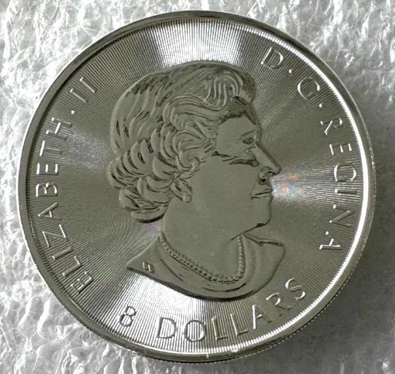 2018 Silver $8 Silver Canadian Maple Leaf 1.5 Oz SuperLeaf