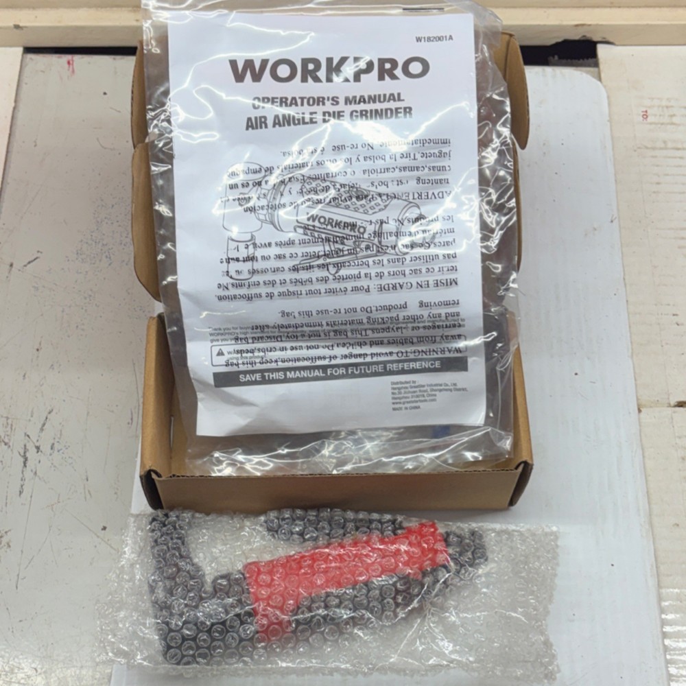 WORKPRO Angle Air Die Grinder, Angle Model, Red Black, Type: Angle Die Grinder