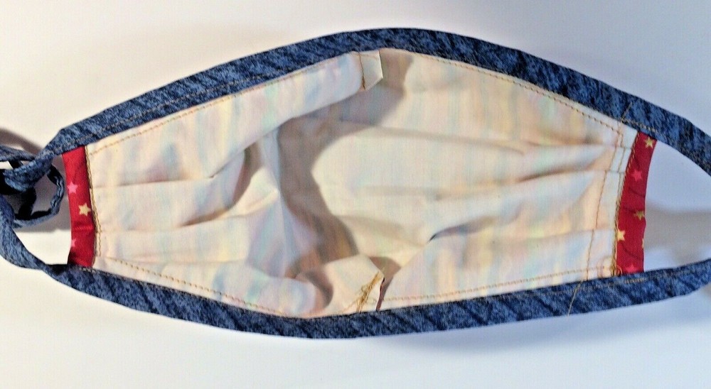 Handmade Cloth Masks 2 Layers Adjustable Cloth Ties