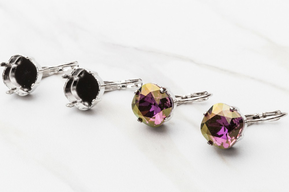12mm Square | Classic Drop DIY Earring Bases | (EE 14)