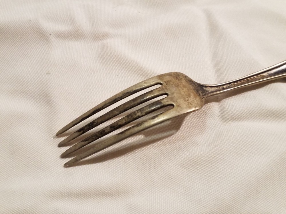 Regal Silver Co. Vintage Silver Dinner/ Table Fork 7.5" Tarnished Antique Fork
