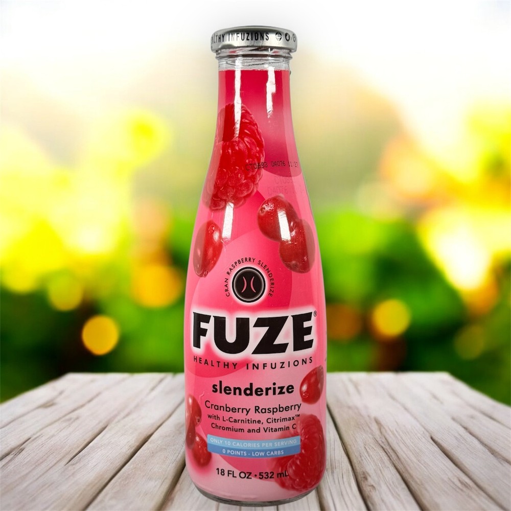 Fuze Collectible Bottle - Cran Raspberry Slenderize (Empty) Vintage Bottle 2000s