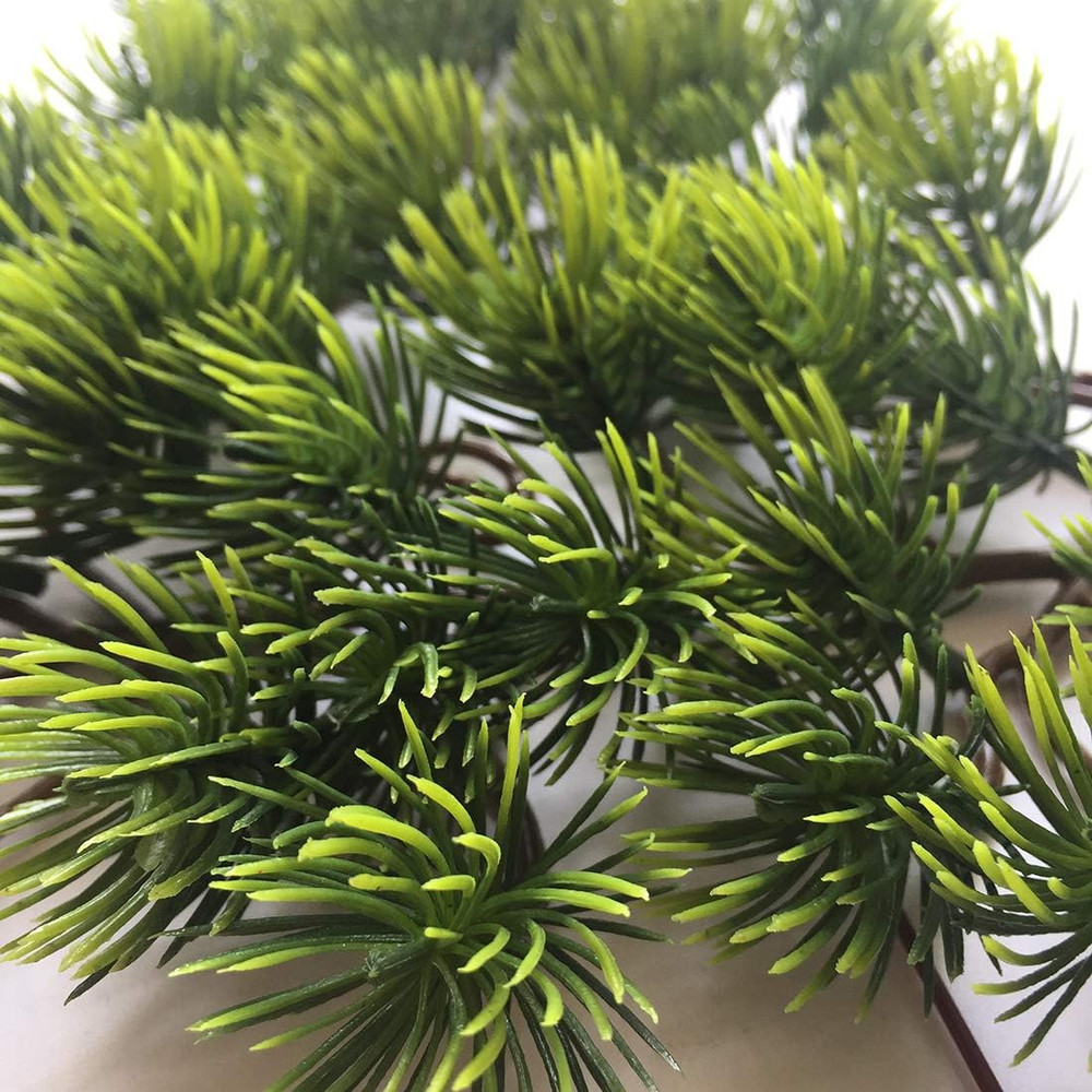 2pcs Artificial Pine Branches Plastic Pine Branch Accessories for Christmas DIY