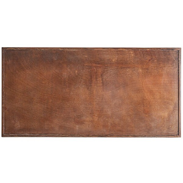 30'' x 60" Rectangular Butcher Block style Restaurant Table Top in Vintage Wood