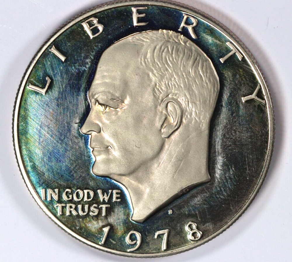 1978-S Eisenhower Dollar Proof Toned