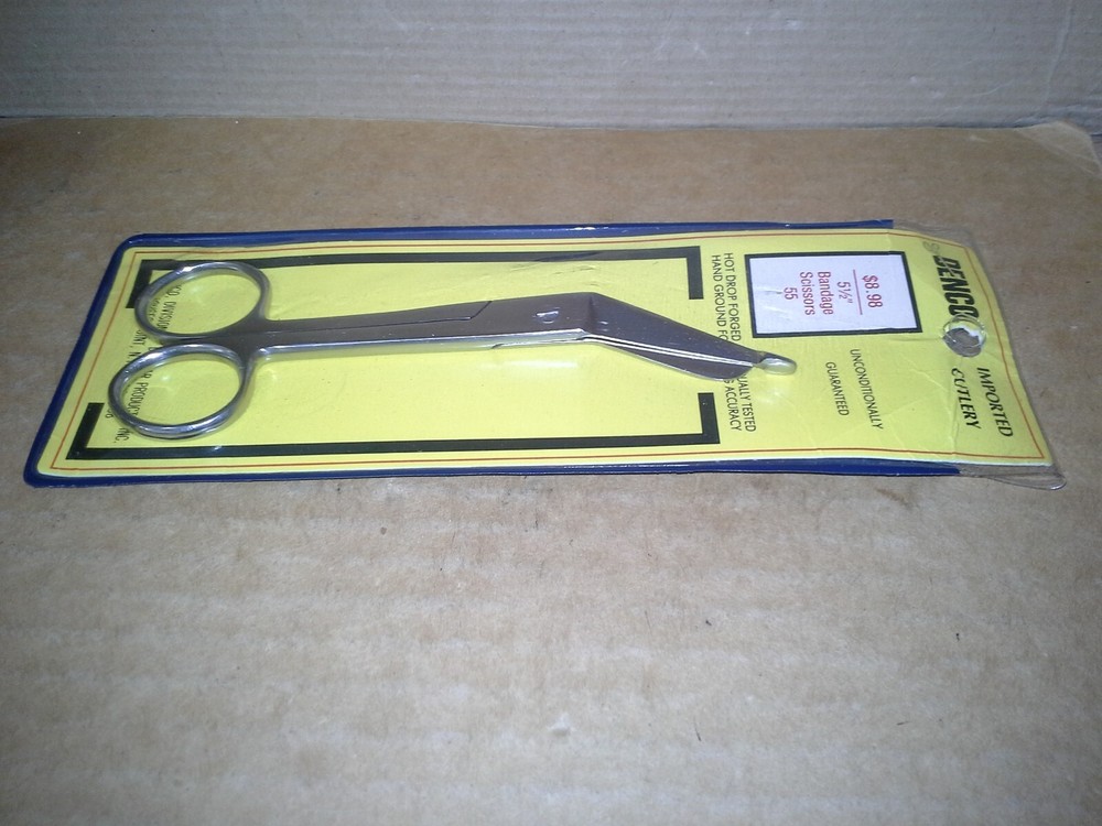 vintage Denco Bandage Scissors 5 1/2" 55 . NOS