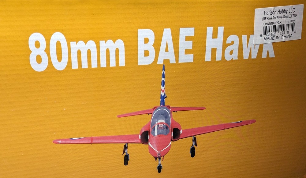 R/C BAE Hawk Red Arrow EDF 80mm PNP - FMS
