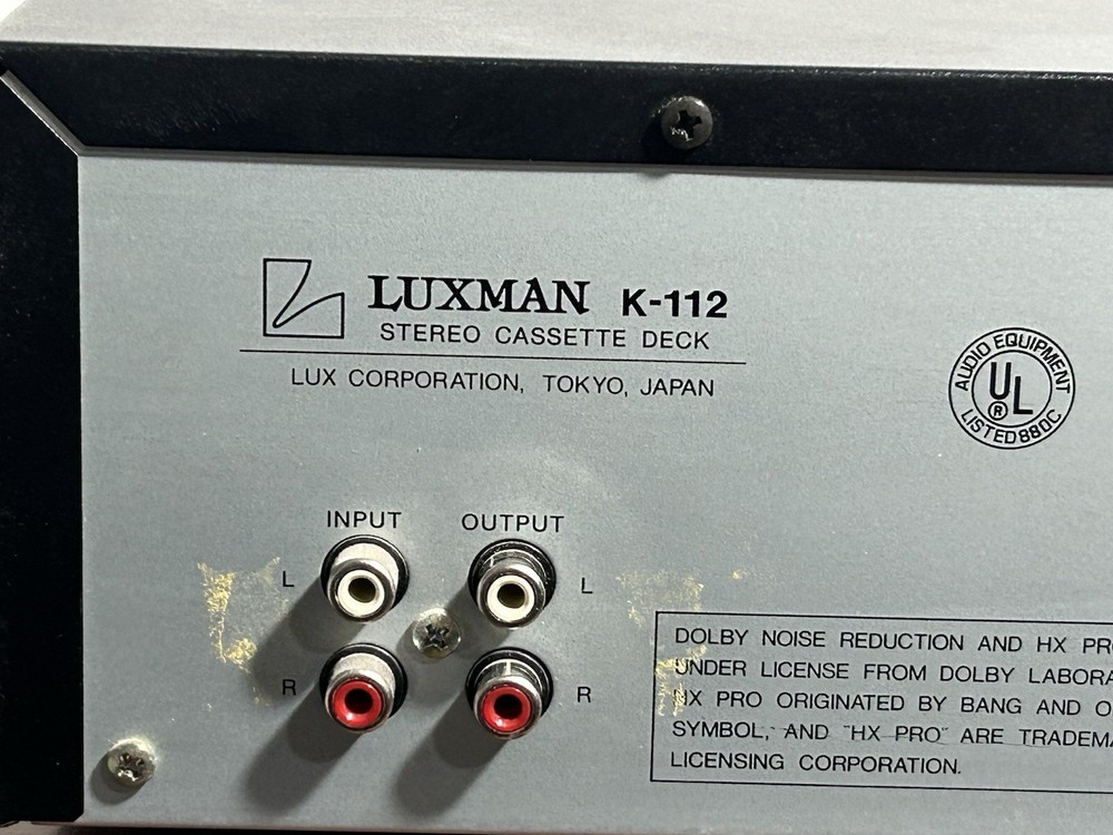 Luxman K-112 3 Head Stereo Cassette Deck Tested Working