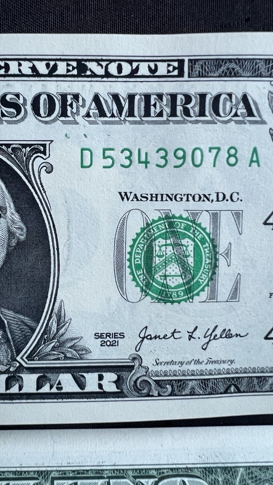 Rare Uncirculated Sequential $1 Bills w/ Multiple Printing Errors - 10 Count